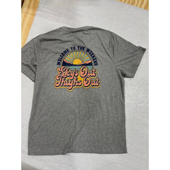 Chubbies “Sky’s Out Thighs Out” Graphic Pocket Tee XL Gray NWT Mens S Sleeve T - Picture 3 of 7